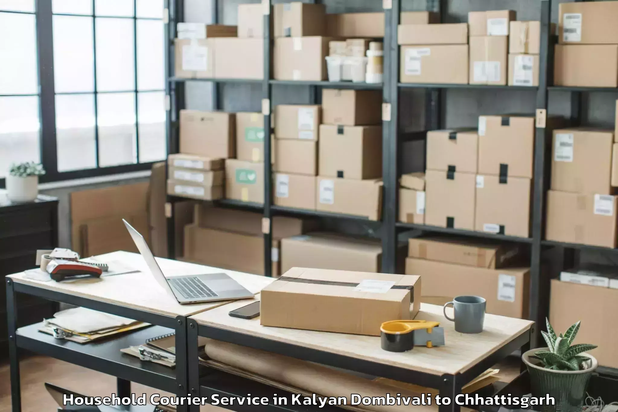 Affordable Kalyan Dombivali to Udaipur Dharamjaigarh Household Courier